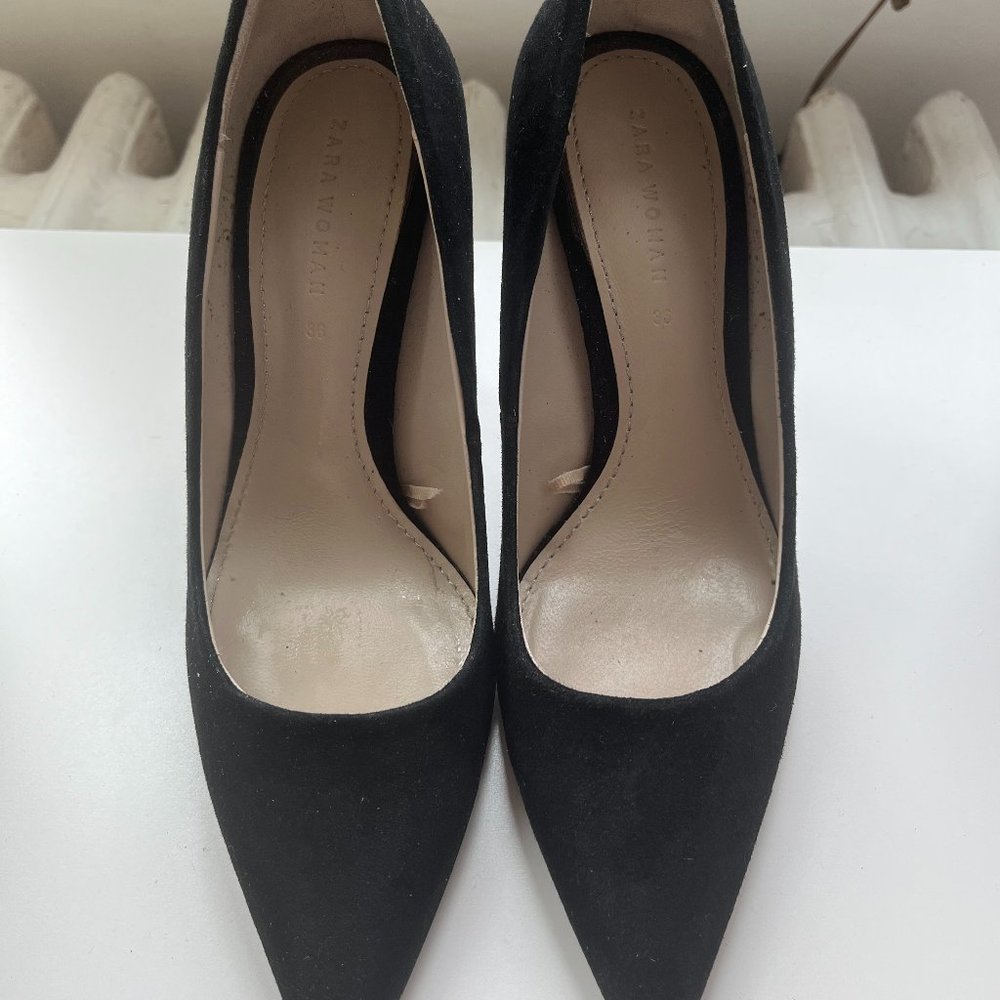 Zara Heeled Pumps, Black